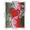 Broderie rotundă completă 5D pictură cu diamant „Inimă roșie” Broderie 3D cu punct de cruce Cadou pentru decorațiuni de acasă