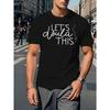This Men's Short Sleeve T-Shirt - Geometric Print Casual Summer Tee, Breathable Round Neck, Machine Washable Regular Fit Top , Comfortable Casualwear