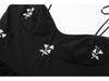 Spring 2025 Women's Black Floral Embroidered Poplin Dress (European & American Style)