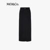 MO&Co. 2024 Autumn High-Waist Overlap Slit Straight Denim Skirt