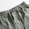 Solid Color Linen Pants Men's Loose Linen Casual 9 Points Pants Spring Summer Home Straight Soft Comfortable Trousers