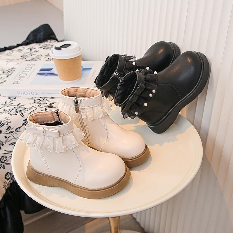 Autumn and Winter New  Single Boots Children's Soft-soled Martin Boots