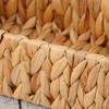 1/2Pcs Storage Basket with Handle Sturdy Structure Large Capacity Strong Load-bearing Hand-Woven Scalloped Edge Wicker Baskets