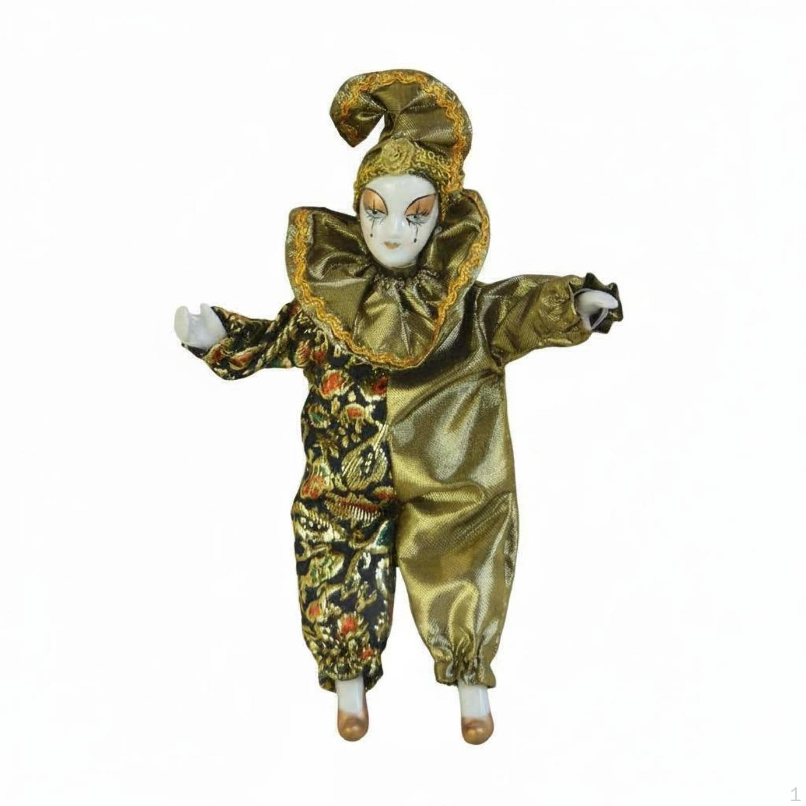 Tearful Clown Figurine Presentable Table Top Decor for Tabletop, Desk