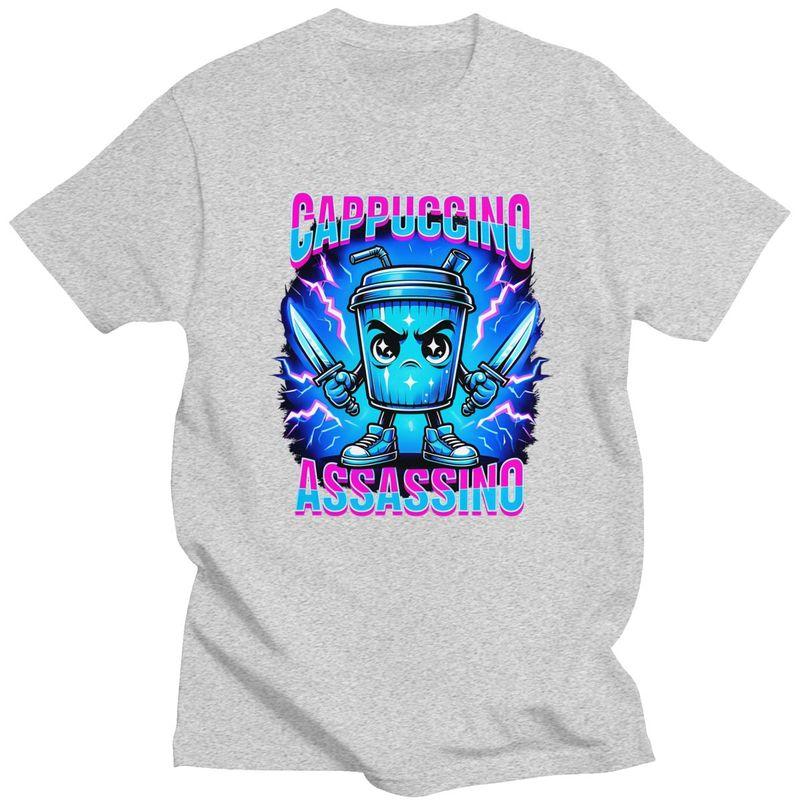 Italian Brainrot Cappuccino Assassino T Shirts 100 Cotton Tee Tops Summer O Neck Tshirts Casual Short Sleeve Clothes