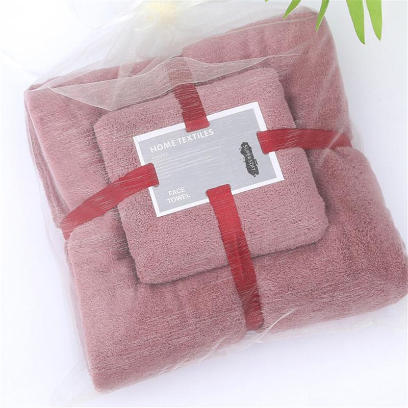

Утолщенное коралловое бархатное полотенце для лица + набор банных полотенец, мягкий впитывающий удобный подарок, домашний текстиль, принадлежности для ванной комнаты