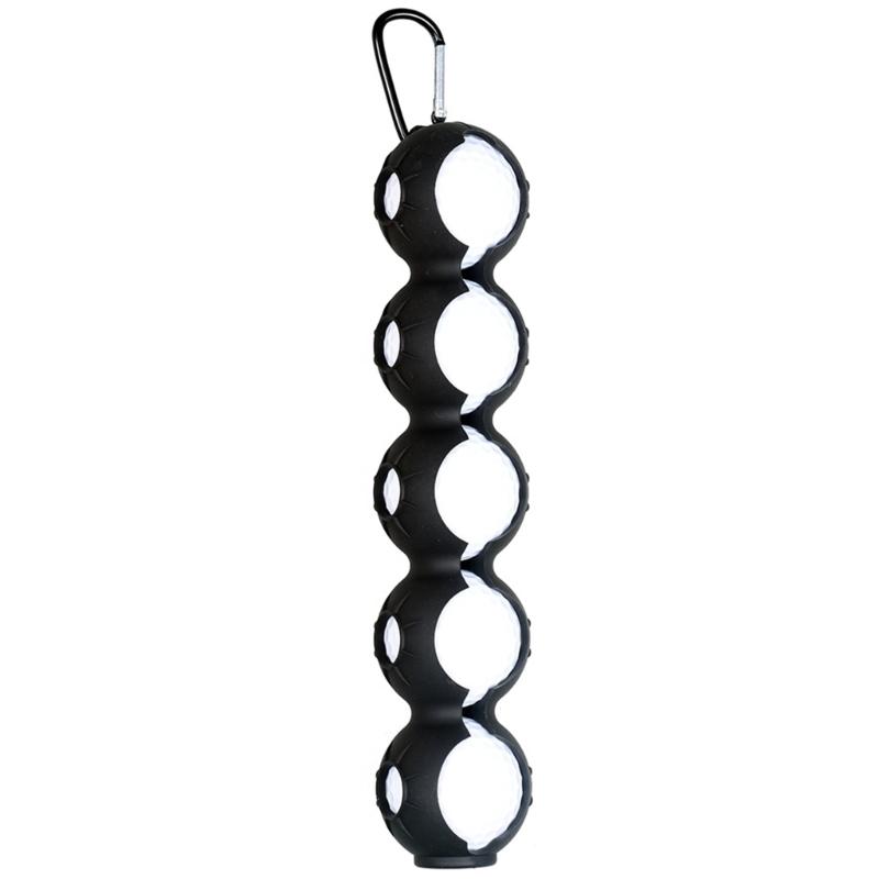 Golf Ball Holder,Holds 5Golf Balls Easy Attachment to Bag or Cart,Golf Ball Protector Cover Silicone Golf Ball Sleeve
