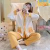 GMXIA Pajamas for Girls In Spring and Autumn Are Cute and Casual. They Are Long-sleeved and Long-pants Home Wear That Can Be Worn Over Two Sets