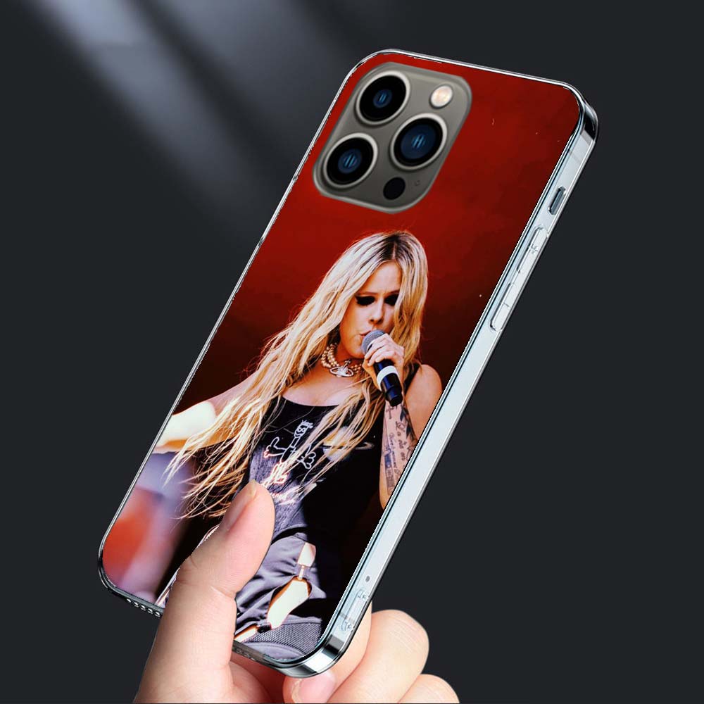 Singer Avril Lavigne Phone Case For Iphone 16E 15 Pro 14 Plus 17E 16 17 Pro Max Air 11 12 13 Mini Shockproof Capa Cute Cover