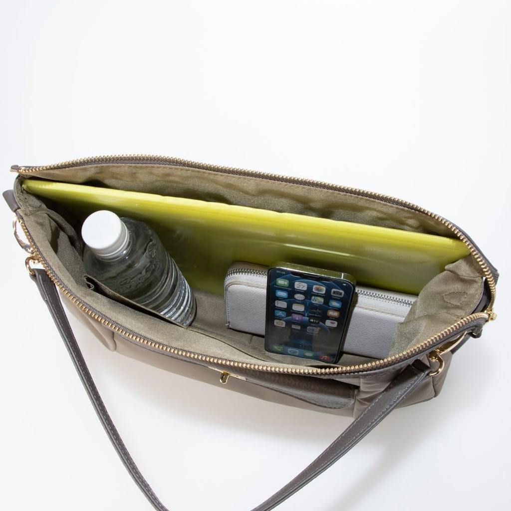Perke Tote Bag with Nylon and Cowhide Twist BR 2-Way Cover, 08-00-09740, Women's,