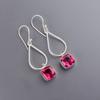 Pink Tourmaline Gemstone 925 Sterling Silver Handmade Jewelry Earrings 1.90" EE-7-17