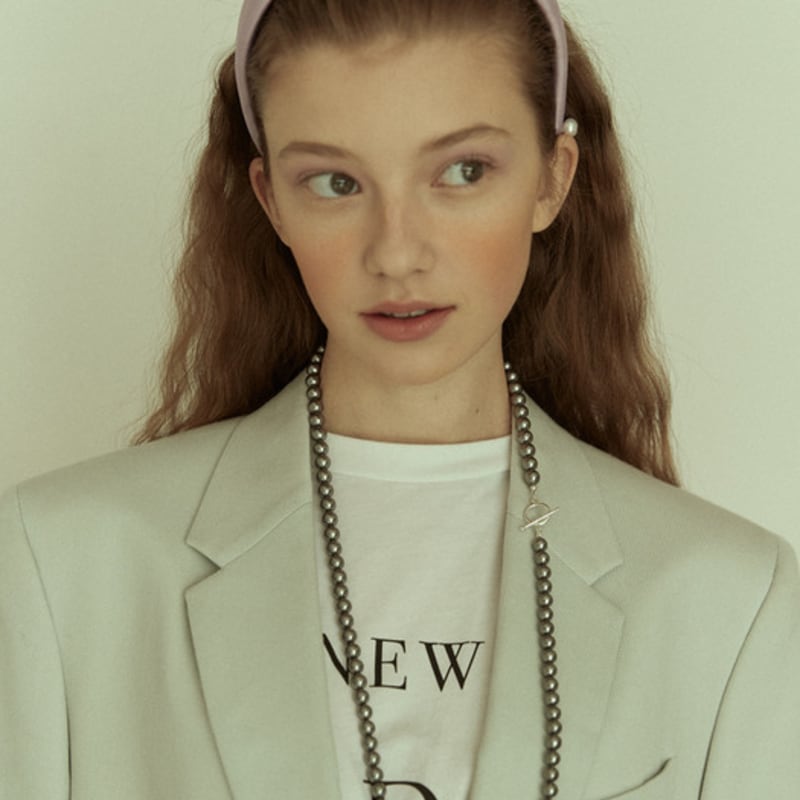 

Повязка на голову Elizabeth Moments из светло-фиолетового атласа Slim 1.5cm without Pearl