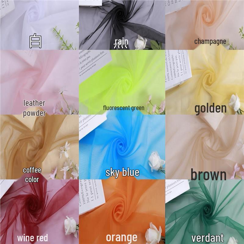 Organza Lens Veil: Soft Light Photography Yarn Filter in Black & White Fabric