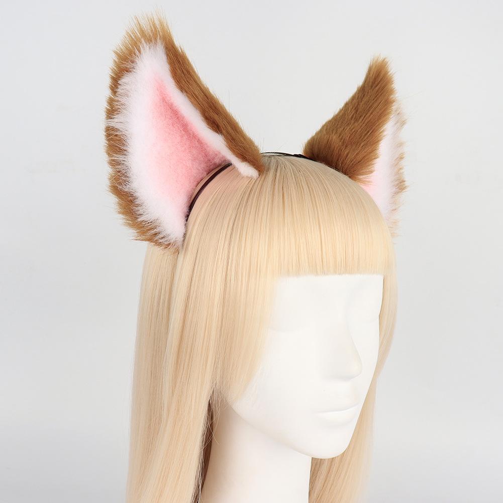 A piece of hair generation Goro fox ear headband cos plush fox tail suit live cosplay comic show dress up