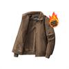 Men's Winter Fleece-Lined Bomber Jacket: Warm and Stylish Cotton Outerwear