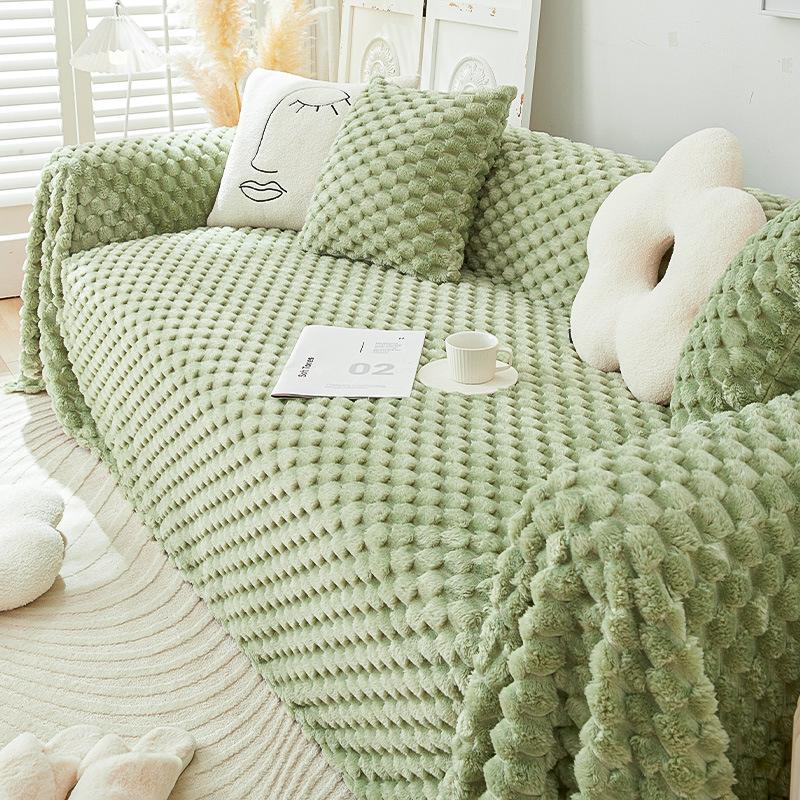 Winter Thickened Cotton Velvet Sofa Cover Cloth A Whole Piece of Full Covered Armrest Cover Towel Sofa Cover All-Inclusive Universal Seat Cushion
