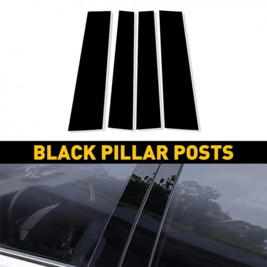4Pcs Crew Cab Pillar Post Door Trim Covers Black For Toyota Tundra 2007-2021 EXD