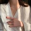 Niche Design Japanese And Korean Gold-Plated Color Ins  Simple Oval Donut Collarbone Chain Women'S Necklace Quality