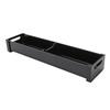 Silverware Drawer Organizer Aluminum Adjustable Kitchen Utensil Tray Flatware and Utensil Holder for Spoons Forks Black
