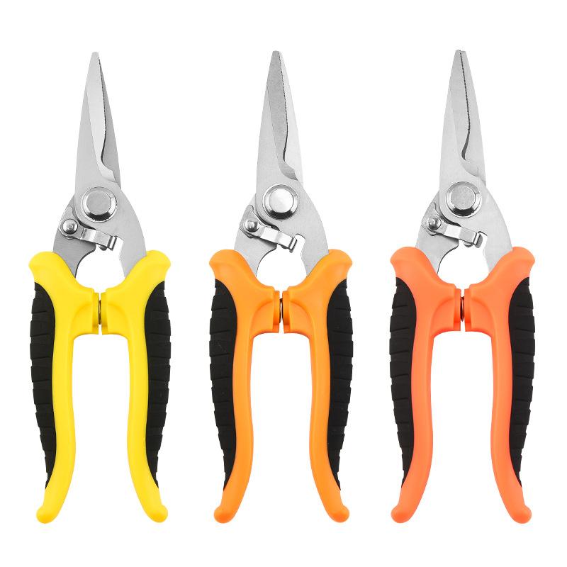 1PC Stainless Steel Industrial Electrician Iron Scissors Multifunction Manually Shears Groove Cutting Wire And Thin Plate Tools