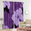 2D FLAT PRINTING 2pcs Curtains (Without Rod) Floral Elegance on Purple April Fools is Day Festival Minimalist Curtains Durable