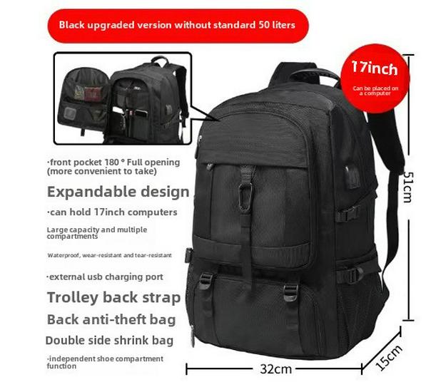 Men's Waterproof Large-Capacity Travel & Sports Backpack for Outdoor & School