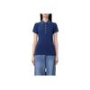 Polo Ralph Lauren Logo Slim Fit Short Sleeve Polo Shirt Women tops Indigo 211870245006