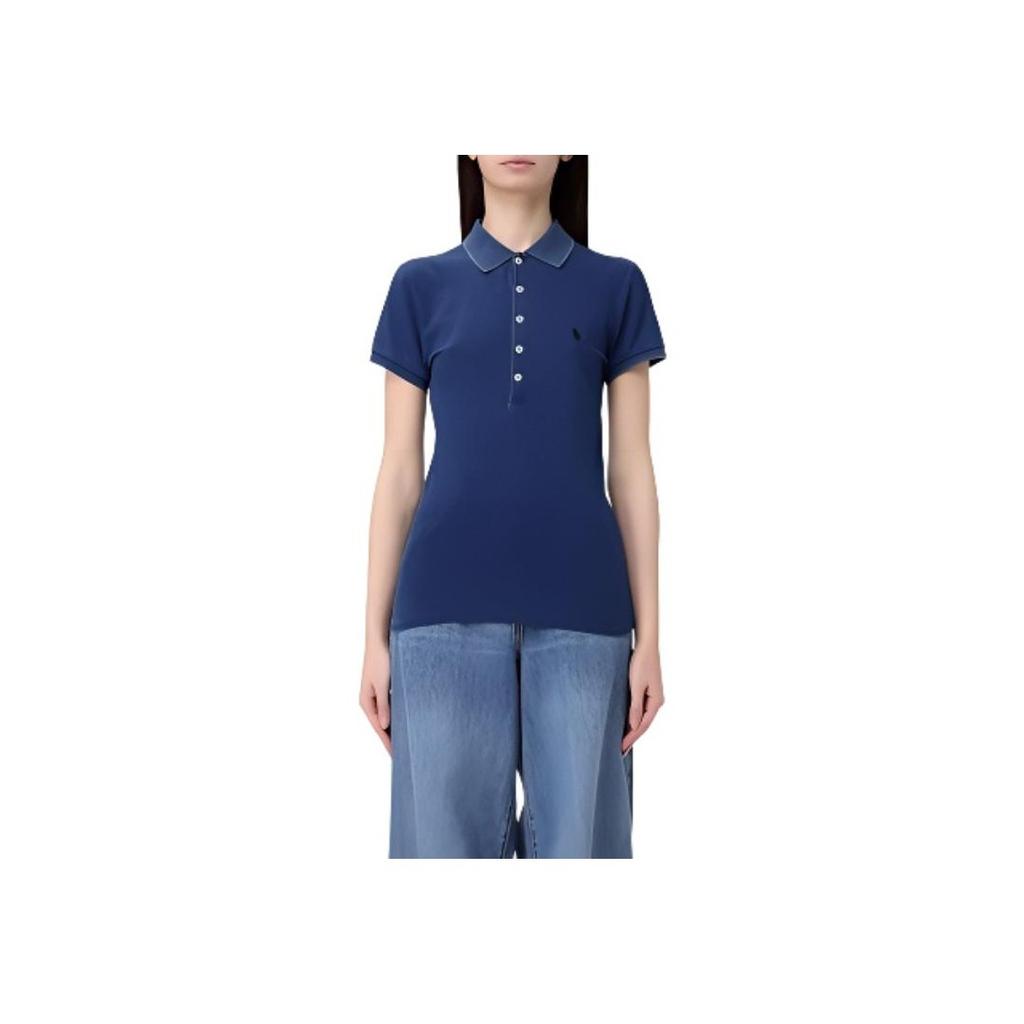 Polo Ralph Lauren Logo Slim Fit Short Sleeve Polo Shirt Women tops Indigo 211870245006