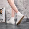 Dam Canvas Vita Skor Damer Sidodragkedja Mode Casual Sneakers Student Casual Skor Höga Damskor Vulkaniserade Skor