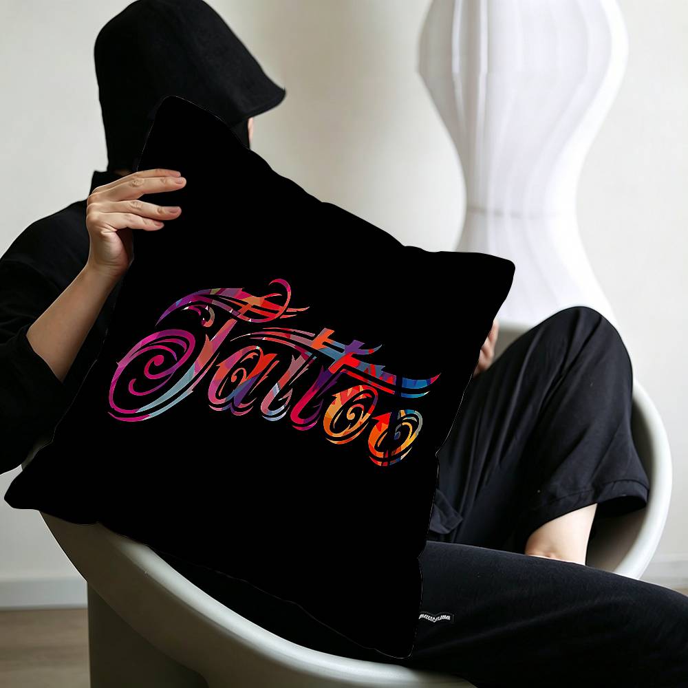 Tattoo Shop LOGO Pillow Gifts Home Office Furnishings Bedroom Sofa Car Cushion Cover case xcm