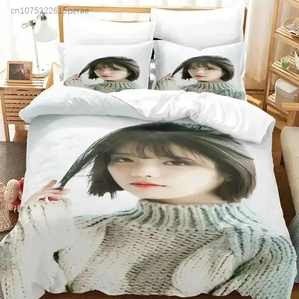 3D Print Singer IU I Ji Eun Bedding Set Bedroom Soft Modern Bedspreads Comefortable Kids Duvet Cover Quilt Cover And Pillowcase