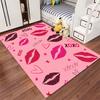 Pink Carpet with Lip Prints suitable as a non-slip mat for the living room or bedroom sofa