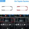 For Toyota Tacoma 2015-2022 Carbon Fiber Center Console Navigation Panel Frame Decorative Cover Car Interior Accessories Sticker