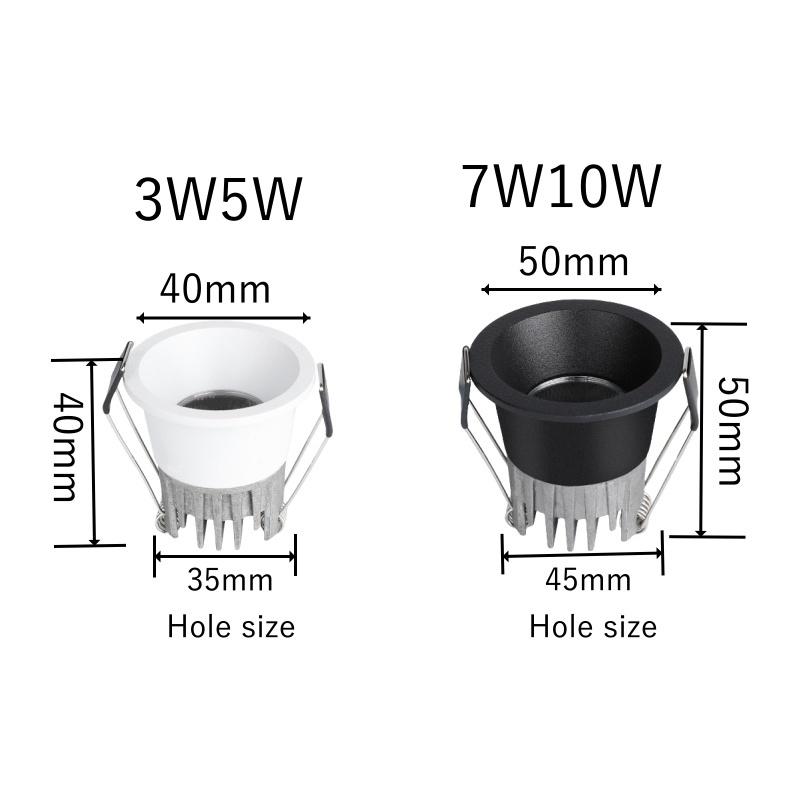 Dimmable Mini LED Downlight 3W10W 110V220V Anti-Glare Led Ceiling Lamp LED Spot Bedroom Kitchen Wine Cabi COB Recessed Spotlight