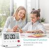 ORIA Digital Alarm Clock with Calendar Temperature Timer Foldable LCD Clock Battery Operated Desk Clock for Travel Home Office