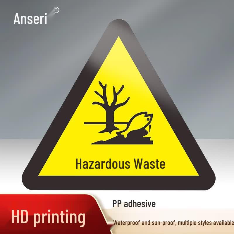 Triangular Hazardous Waste Safety Sign