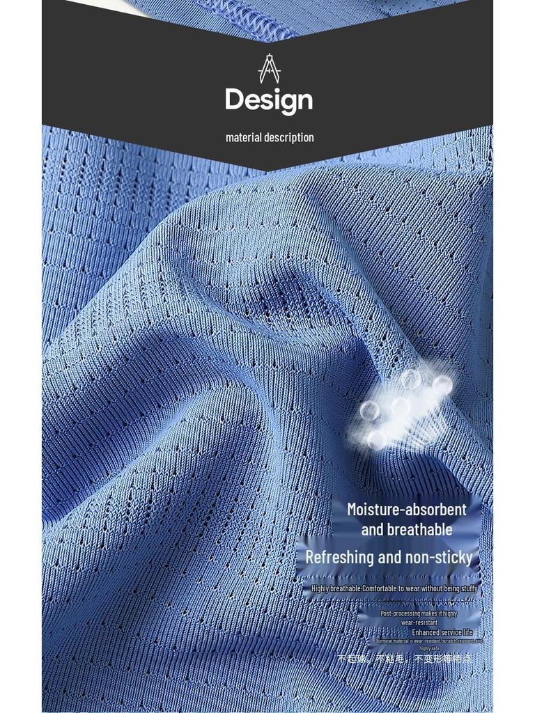 Custom Logo Ice Silk Quick-Dry Running T-Shirt - Crew Neck Short Sleeve Team Workwear