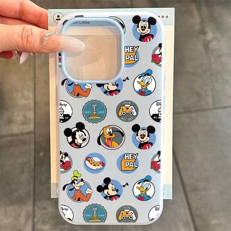 Mickey Mouse Label Applies To Apple 16/17promax Mobile Phone Case iPhone15 Skin Matte 14 Sets Air