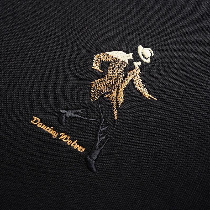 Dance with Wolves Men's Classic Logo Round Neck Sweatshirt