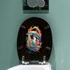 Pegatina de Inodoro de Animales Extraíble Autoadhesiva Impermeable PVC Arte de Pared para Sala de Estar Submarino
