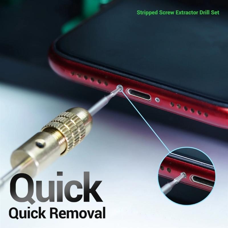 High Strength Alloy Screw Removal Tool Set Ergonomic Screw Extractors For Damaged Thread Repair