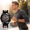 Men's Silicone Polygonal 3-Lens Watch: Quartz, Waterproof, Analog Display, Calendar, Easy-to-Read Large Dial, Casual and Everyday Wear - Perfect for