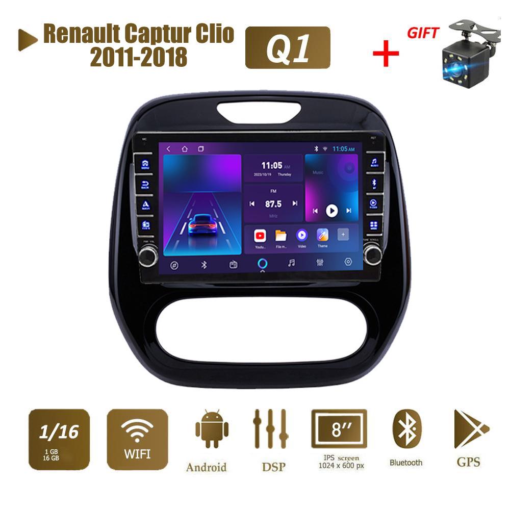 icreative Für Renault Captur Clio 2011-2018 Mit Knopf Knopf Android Auto Radio Multimedia Player Navigation Stereo GPS 2 Din carplay 2 + 32GB