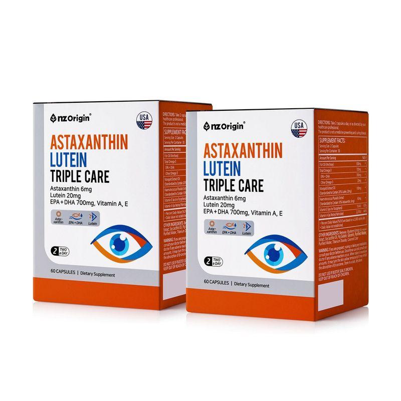 

NZ Origin Astaxanthin Lutein Triple Care 600mg x 60ct x 2