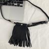 PU Leather Tassel Belt Zinc Zinc Alloy Pocket Belts Trendy Waistband with Bag  Streetwear
