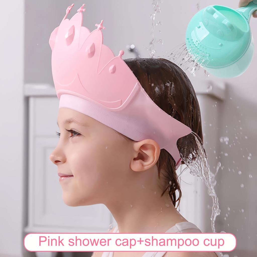 Bonnet de douche pour enfants avec protection auditive - Bonnet de bain imperméable et réglable pour plus de sécurité et de confort - Cadeau idéal pour Thanksgiving, Halloween et Pâques