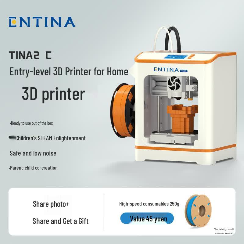 

ENTINA TINA2C Мініатюрний FDM 3D-принтер для початківців та STEM-освіти