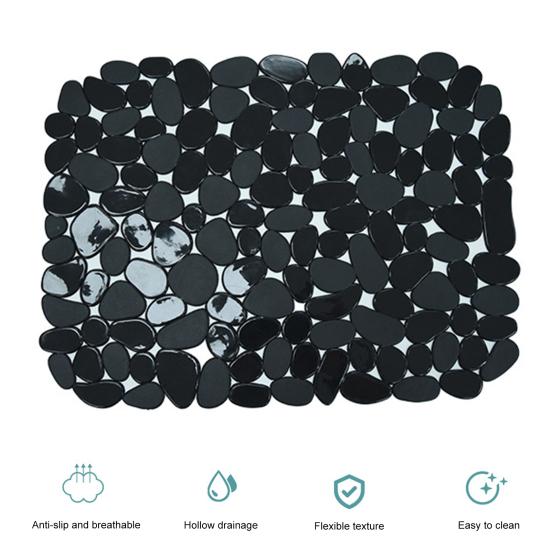 Kieselstein-Spülbeckenmatte, rutschfeste Entwässerung, Anti-Verstopfungs-Spülbecken-Sattelschutz, Küchenspülbeckenunterlage, Geschirrspülmatte