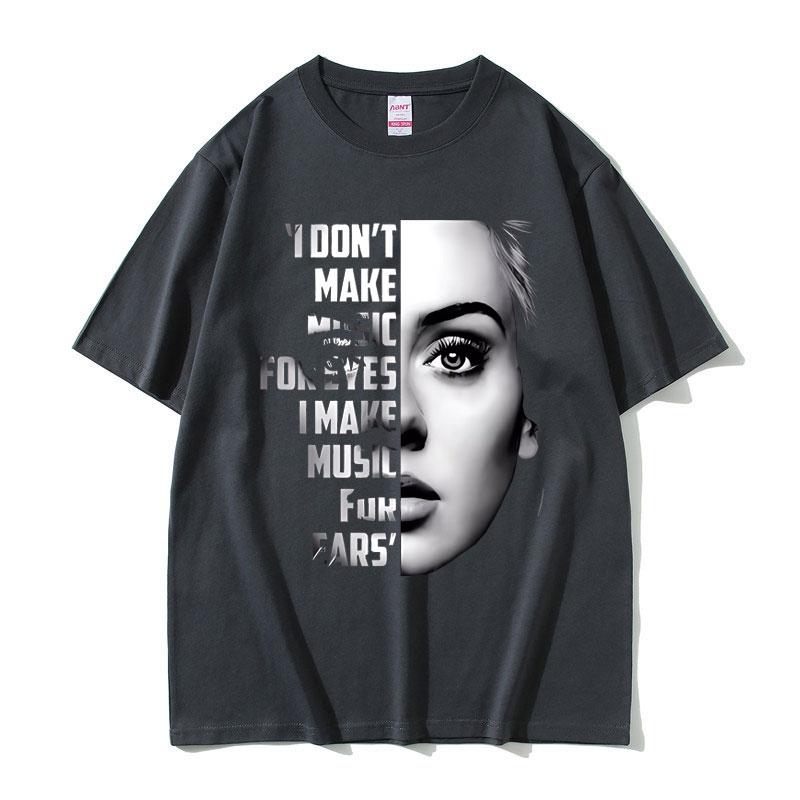 Best Famous Singer Adele Face Graphic Tshirt Unisex Women Clothing Fashion Pop Music Tshirts Unisexs Oversized T Shirts Fans Gift