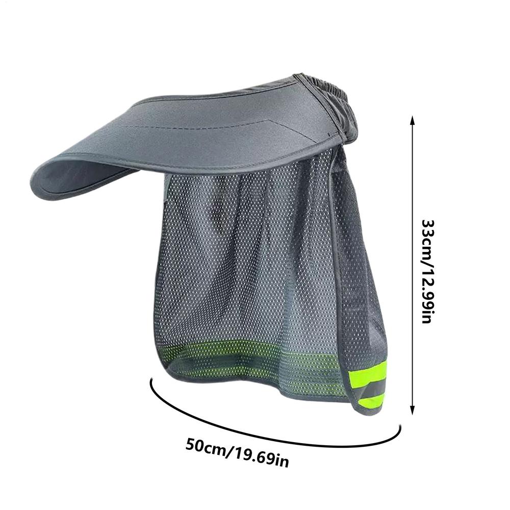 

Summer Sun Shade Safety Hard Hat Neck Shield Helmet Sun Shade Reflective Stripe Cap Cover for Construction Workers сірий колір